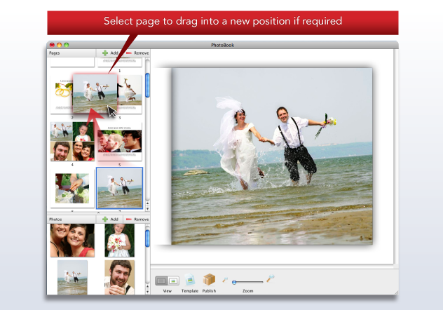 Photobooks shifting pages